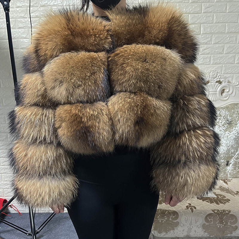 Winter Clothing Equipment - Plus Größe Tops Braun Pelz Maomaokong