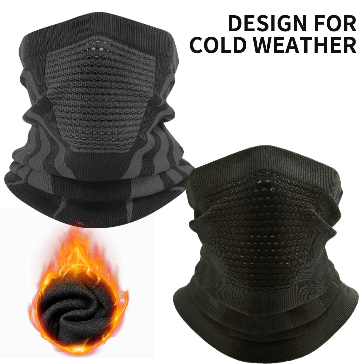Wool Balaclava Knit - Winter-Halswärmer, Gamasche, warme Polar-Fleece-Sturmhaube, Unisex-Vollgesichtsmaske, Wintersportmütze,