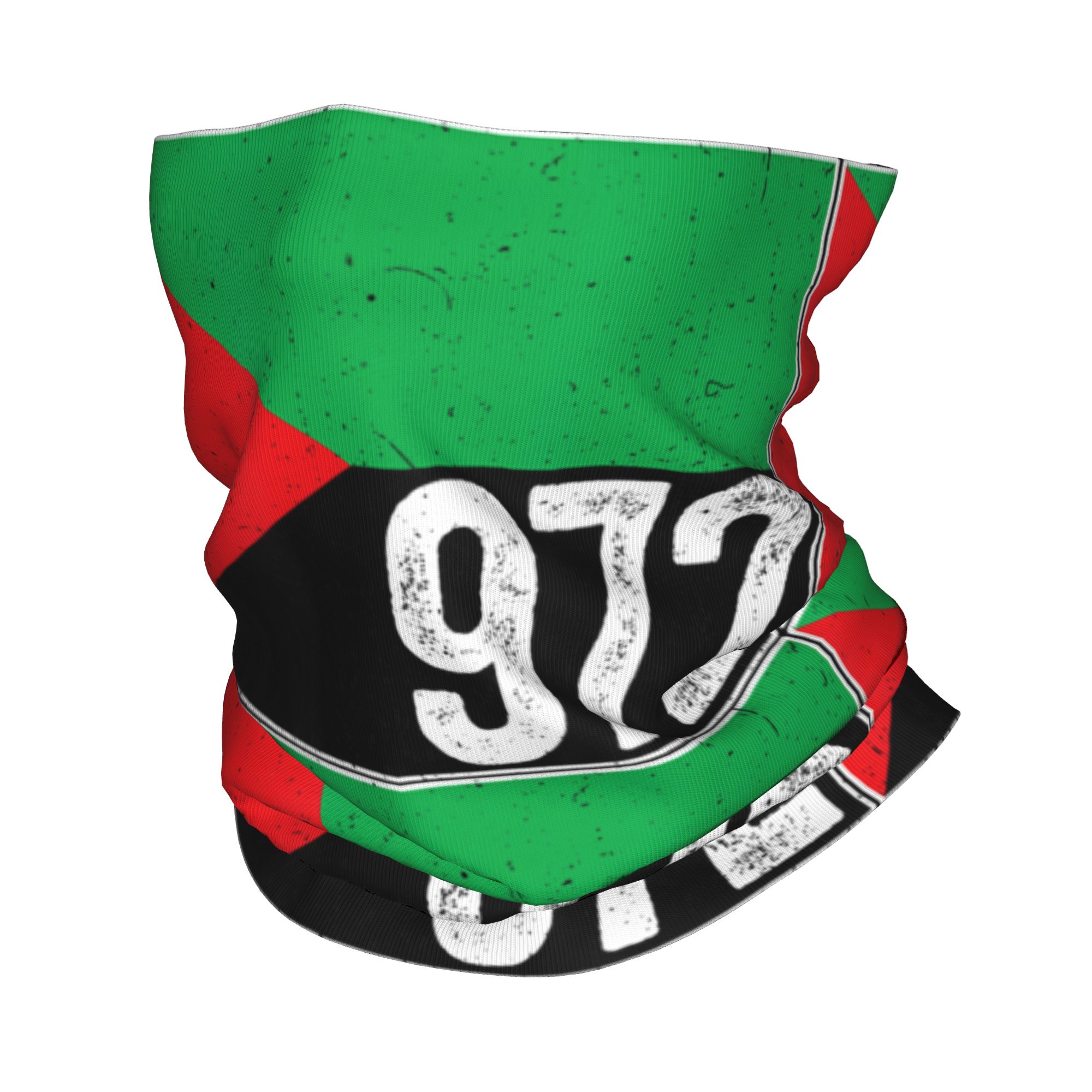 Wool Balaclava Knit - Martinique 972 Madinina Flag Bandana Halstuch