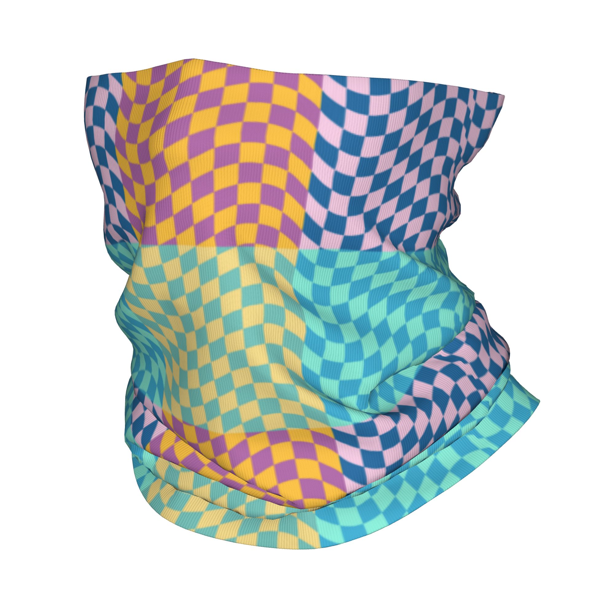 Wool Balaclava Knit - Benutzerdefinierte farbige karierte Bandana-Halsmanschette, winddichter Gesichtsschal-Abdeckung