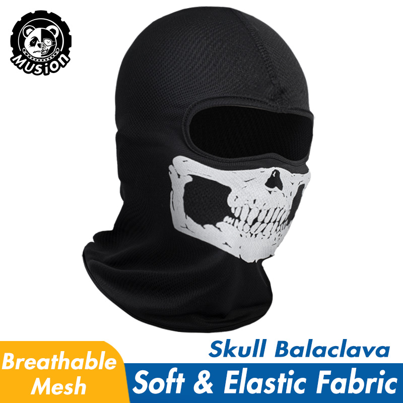 Wool Balaclava Knit - Musion Black Ghosts Sturmhaube, Vollgesichtsmaske für