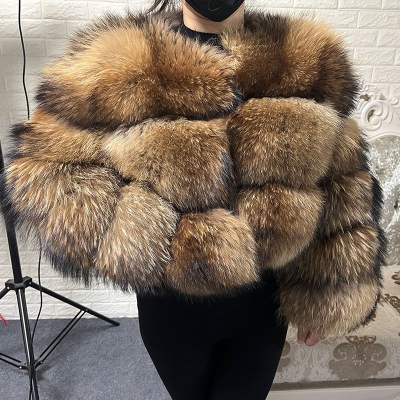 Plus Größe Tops Braun Pelz Mao – Winter Clothing Equipment Bewertung und Preis